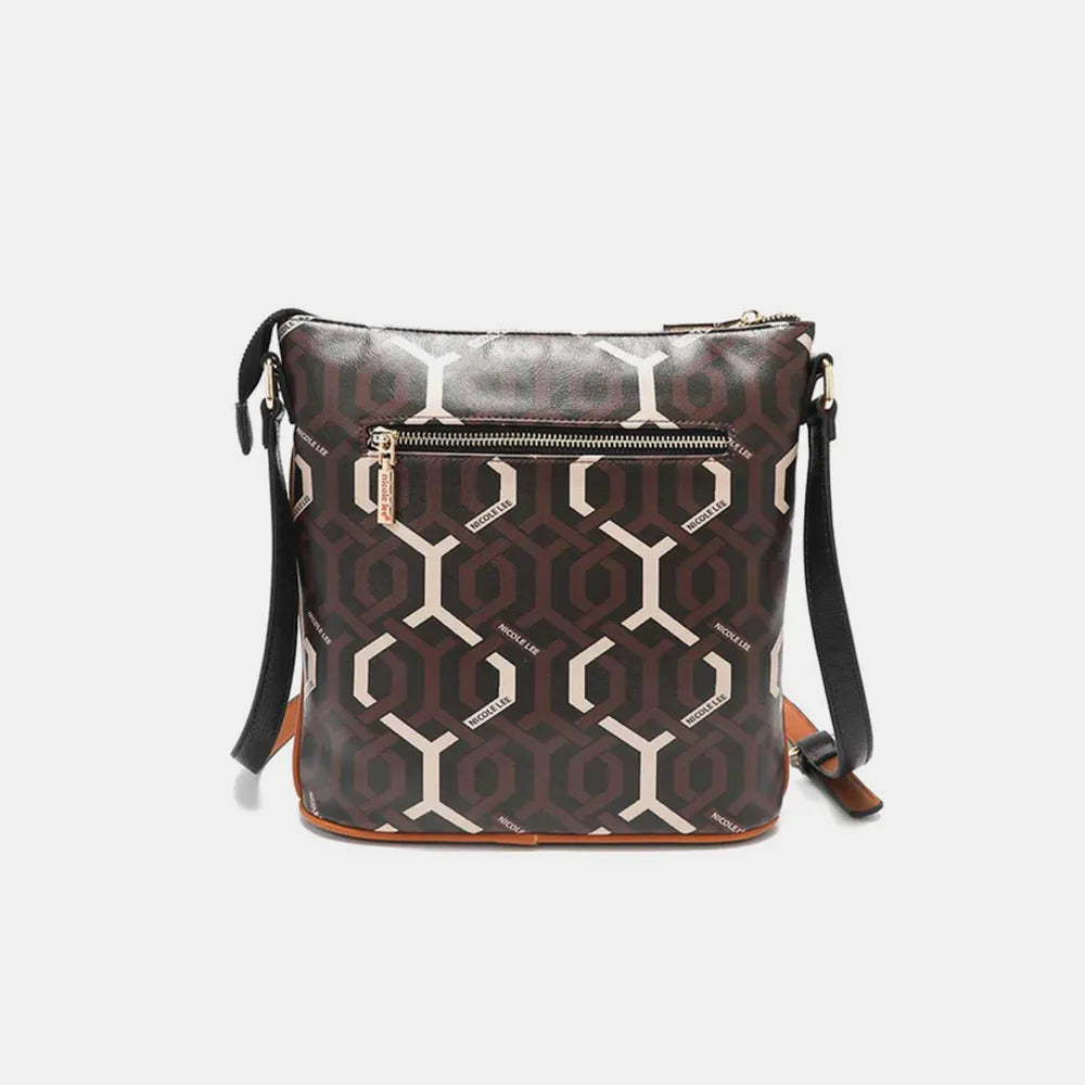 Nicole Lee USA Geometric Pattern Crossbody Bag - Alwesbo Fashion