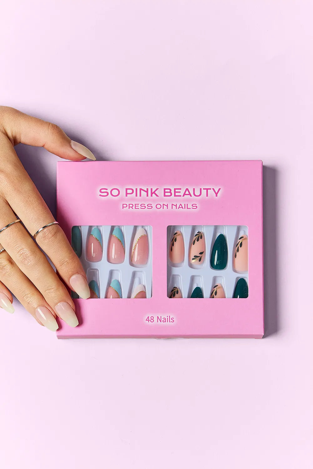 SO PINK BEAUTY Press On Nails 2 Packs - Alwesbo Fashion