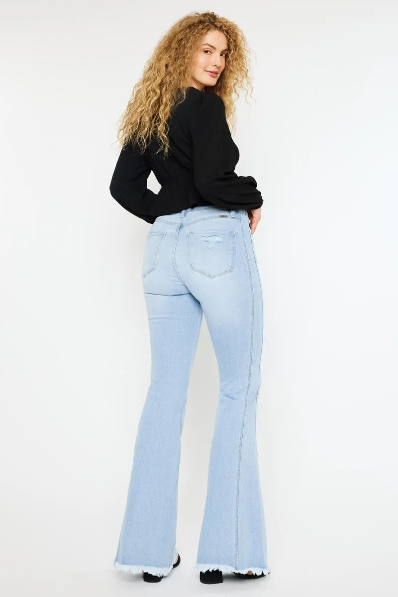 Kancan High Rise Curvy Flare Jeans - Alwesbo Fashion