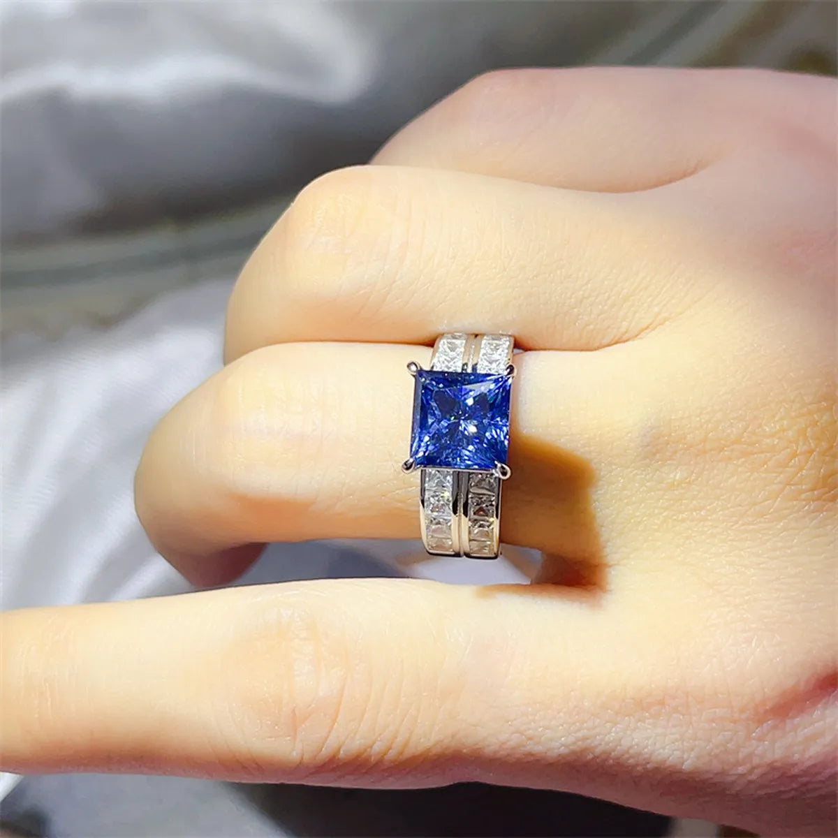3 Carat Moissanite 925 Sterling Silver Delicate Ring - Alwesbo Fashion