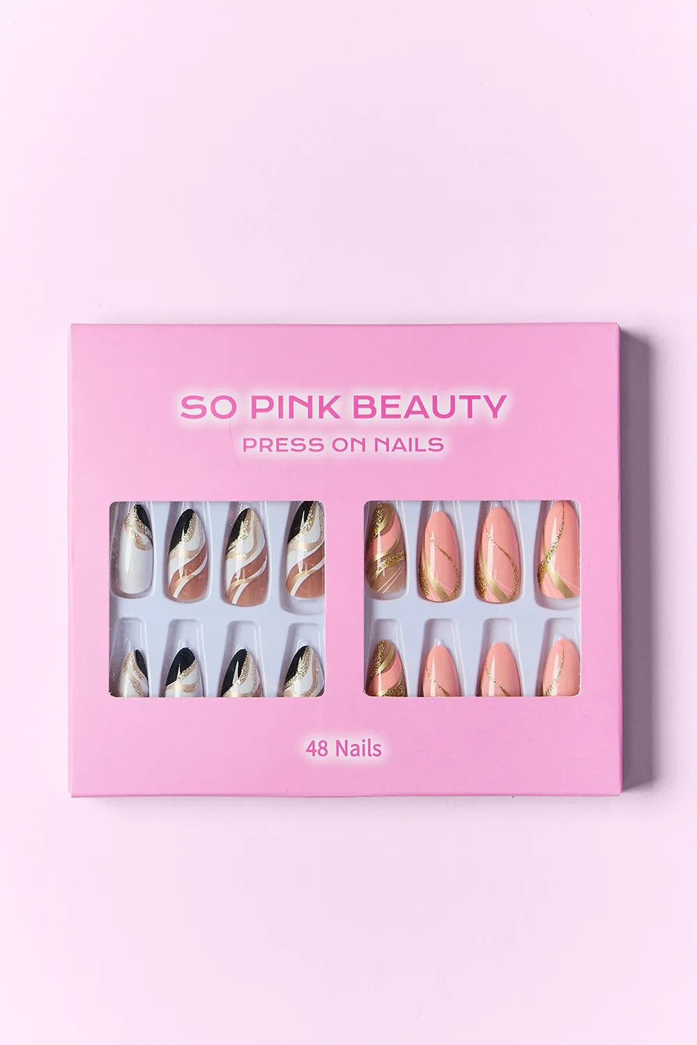 SO PINK BEAUTY Press On Nails 2 Packs - Alwesbo Fashion