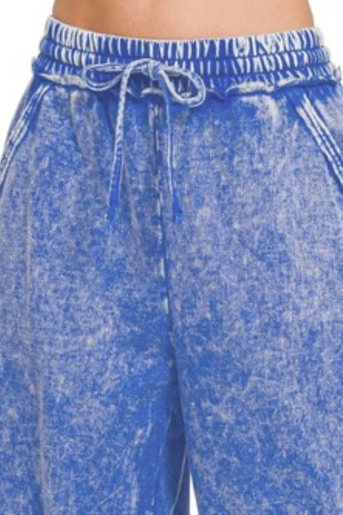 Zenana Washed French Terry Palazzo with Pockets - Alwesbo Fashion