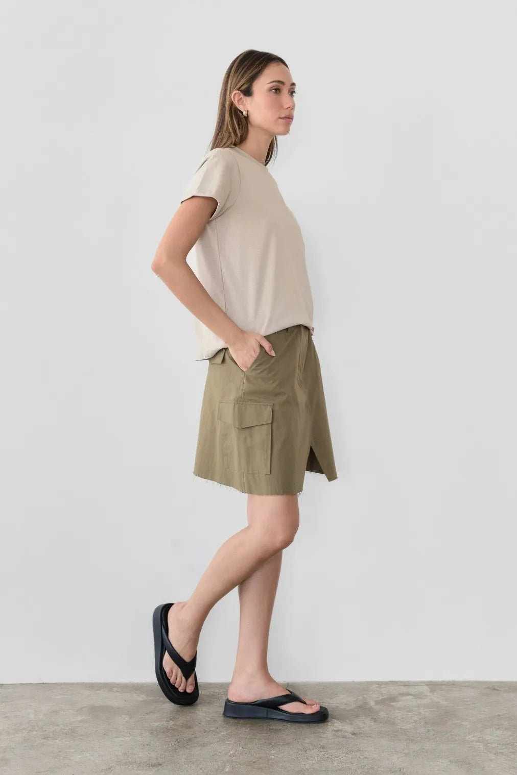 POL Slit Skirt with Pockets - Alwesbo Fashion