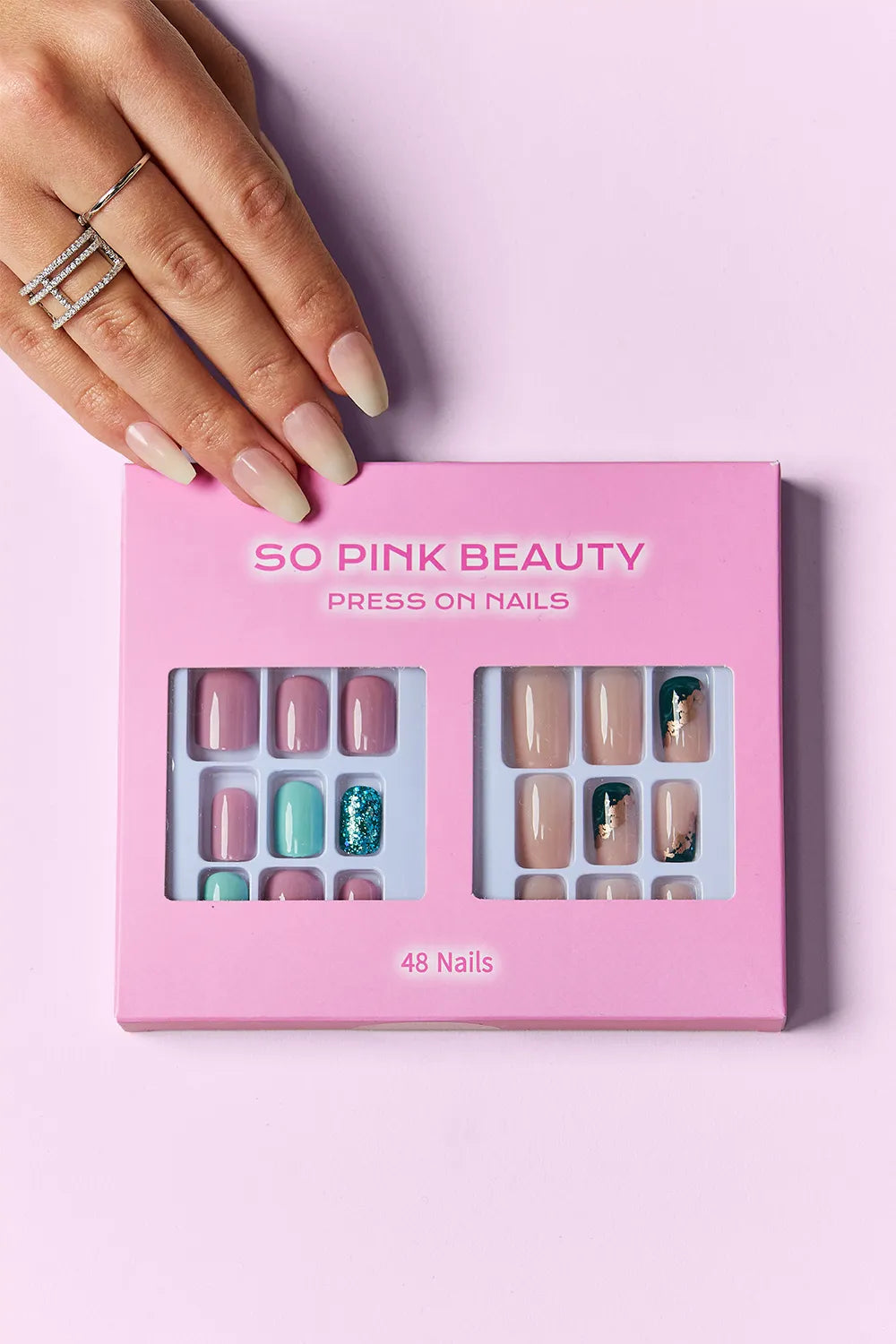 SO PINK BEAUTY Press On Nails 2 Packs - Alwesbo Fashion
