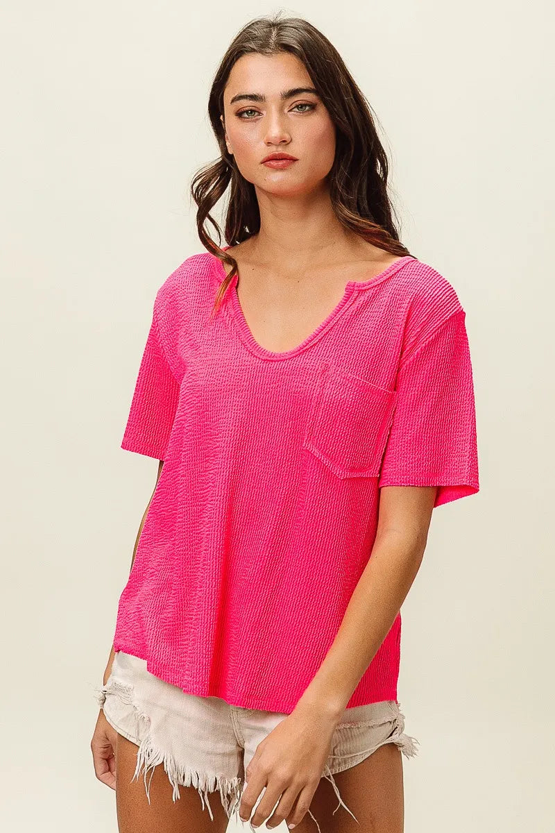 Bow Print Woven Top with Ruffled Sleeves and V Neck - Alwesbo Fashion