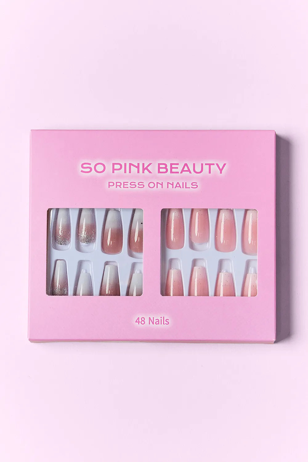 SO PINK BEAUTY Press On Nails 2 Packs - Alwesbo Fashion