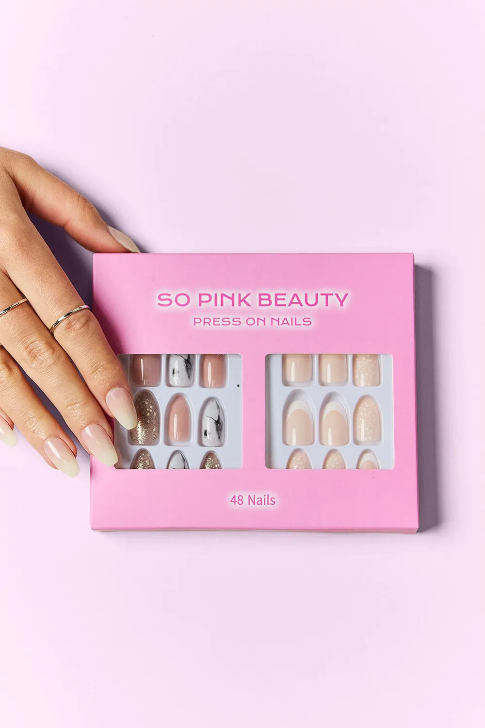 SO PINK BEAUTY Press On Nails 2 Packs - Alwesbo Fashion